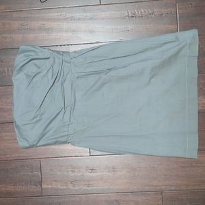 Strapless gray lined mini dress